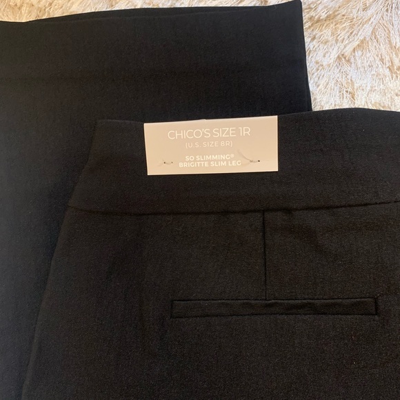 Chicos 1 Reg pant, black. Rayon/nylon/spandex. Lovely fabric! Straight leg style - Picture 5 of 6